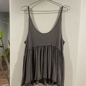 BDG Charcoal Flowy Tank Top
